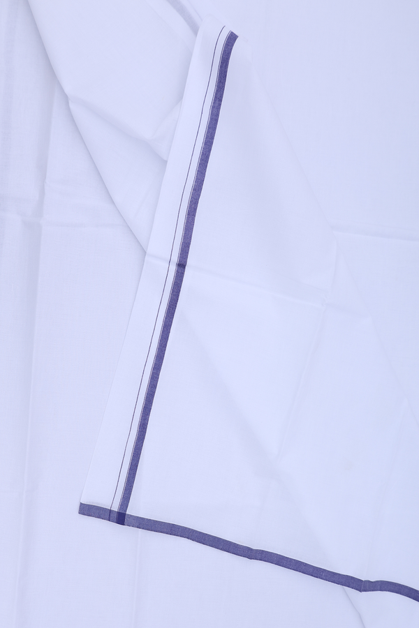 Contrast Border Cotton Dhoti