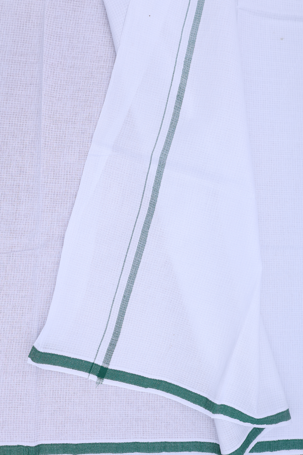 Contrast Border Cotton Dhoti