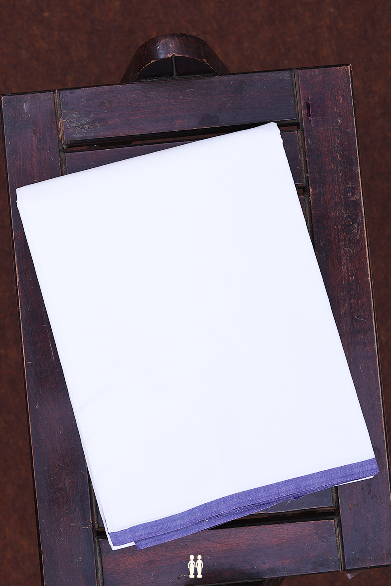 Contrast Border Cotton Dhoti