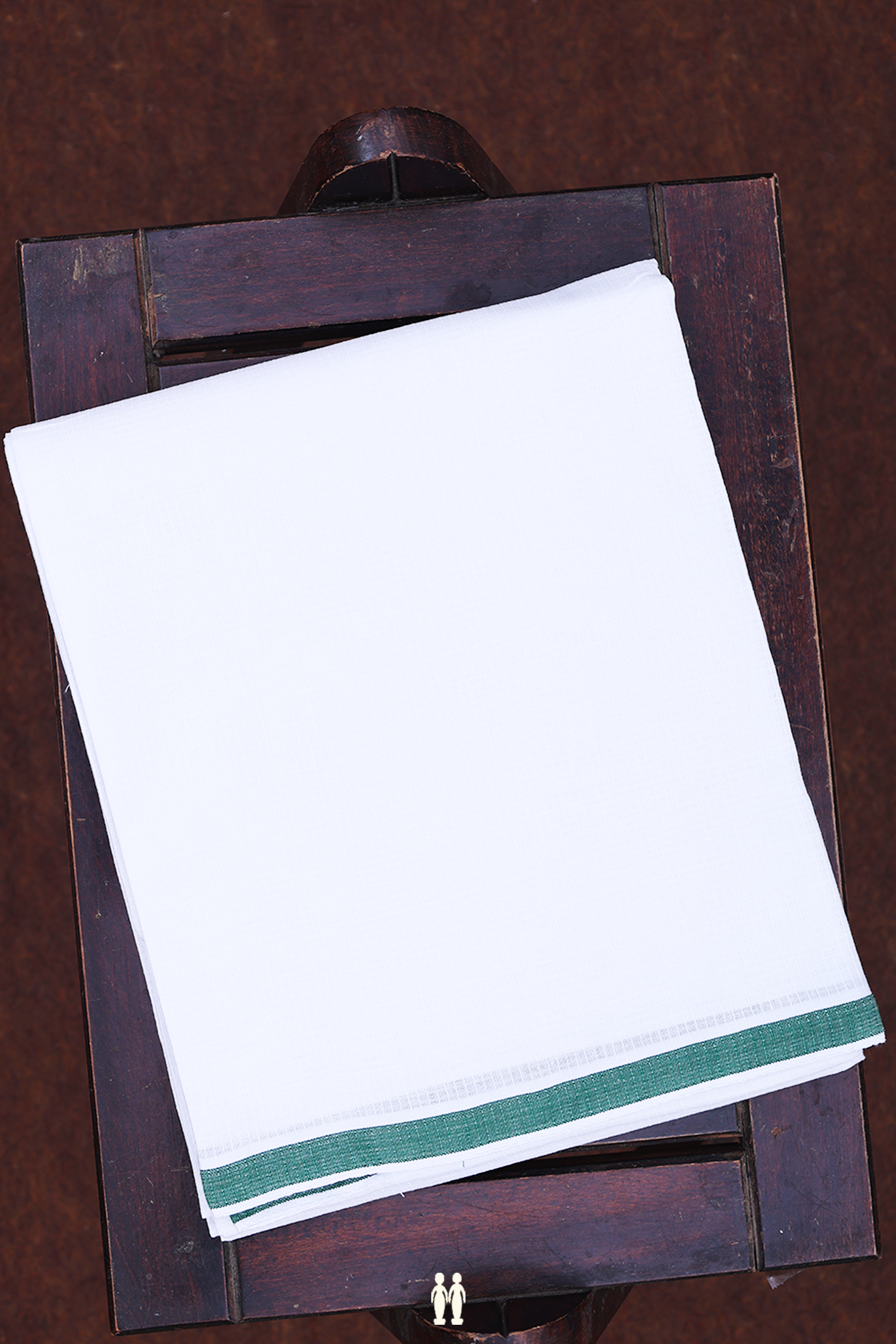 Contrast Border Cotton Dhoti