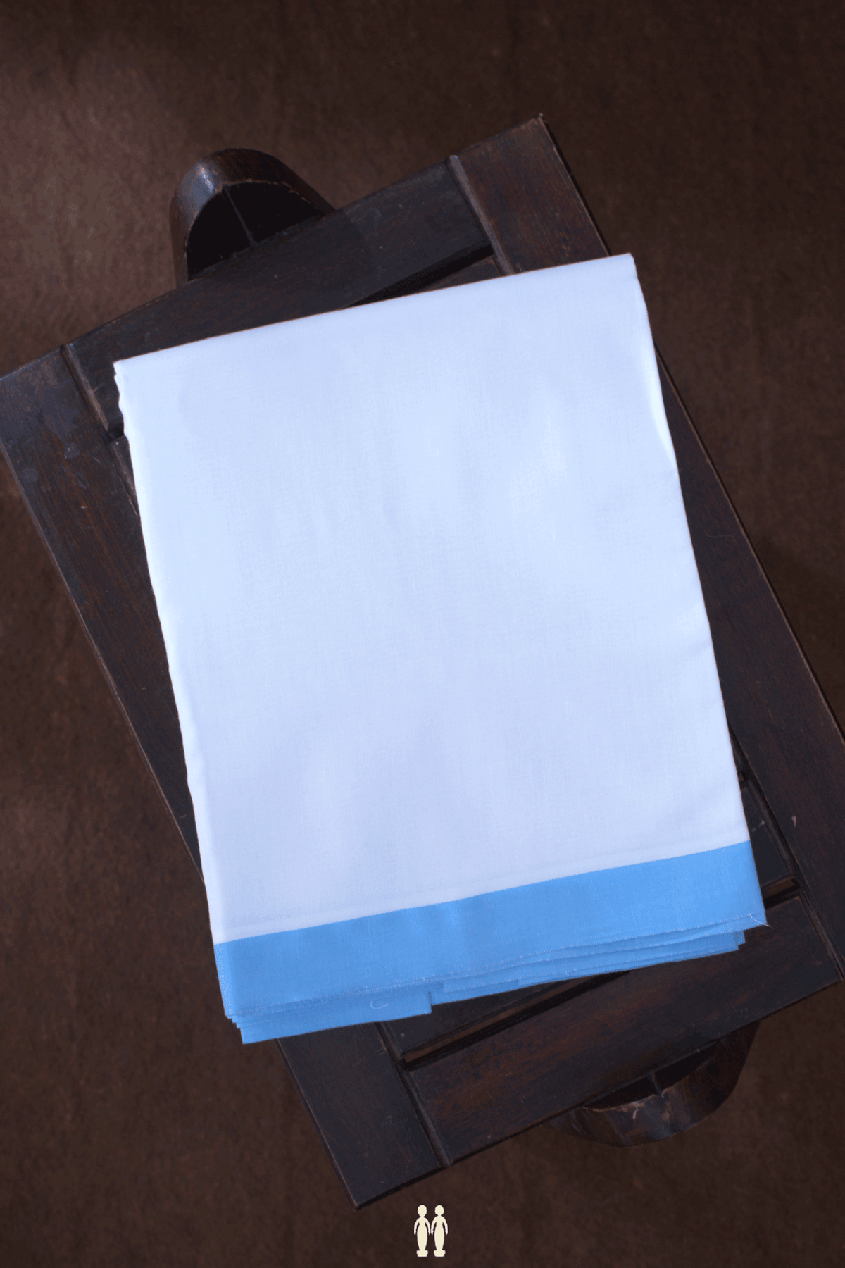Contrast Border Off White Cotton Dhoti