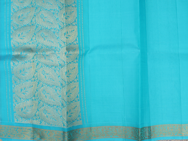 Contrast Border Pink Kanchipuram Silk Half Saree Material