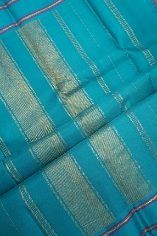 Contrast Border Plain Baby Pink Kanchipuram Silk Saree