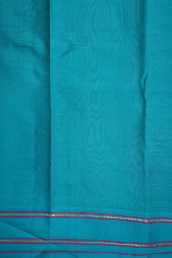 Contrast Border Plain Baby Pink Kanchipuram Silk Saree