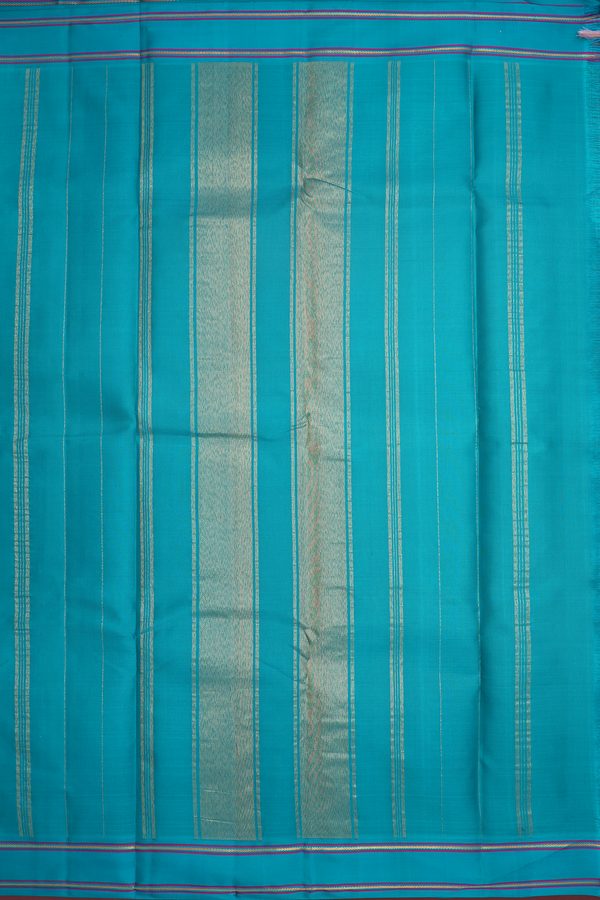 Contrast Border Plain Baby Pink Kanchipuram Silk Saree