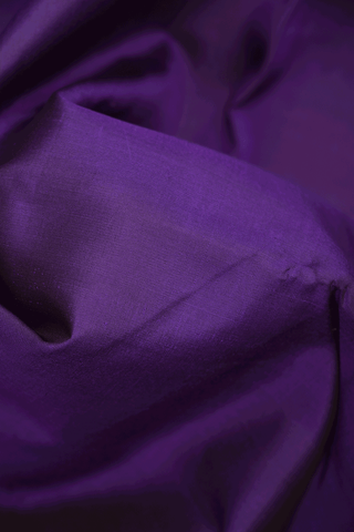 Contrast Border Plain Deep Purple Kanchipuram Silk Saree