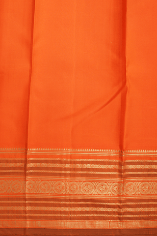 Contrast Border Plain Deep Purple Kanchipuram Silk Saree