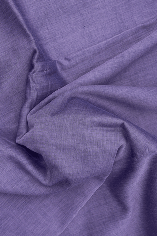 Contrast Border Plain Dusty Purple Bengal Cotton Saree