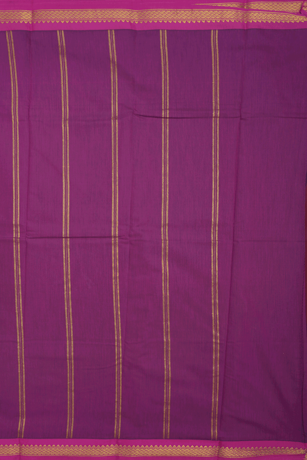 Contrast Border Plain Rust Red Apoorva Cotton Saree