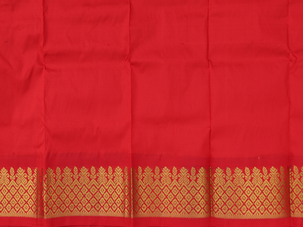 Contrast Border Turkish Blue Kanchipuram Pavadai Sattai Material