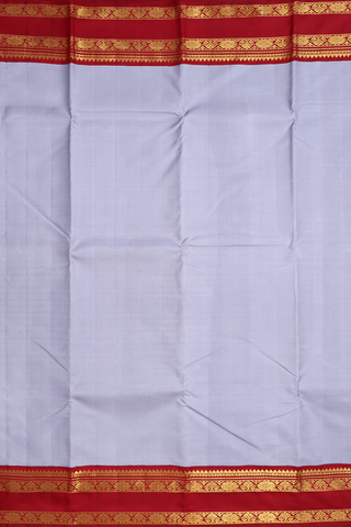 Contrast Korvai Border Grey Kanchipuram Silk Saree
