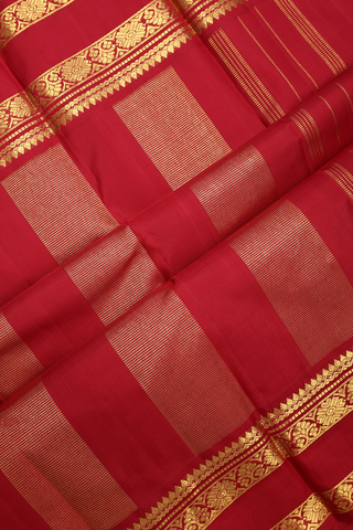 Contrast Korvai Border Grey Kanchipuram Silk Saree