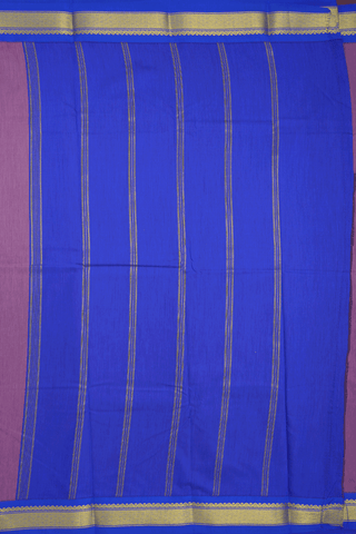 Contrast Zari Border Plain Dusty Purple Apoorva Cotton Saree