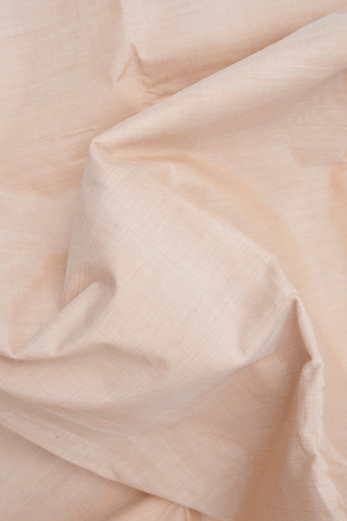 Contrast Zari Border Plain Ivory Chettinadu Cotton Saree