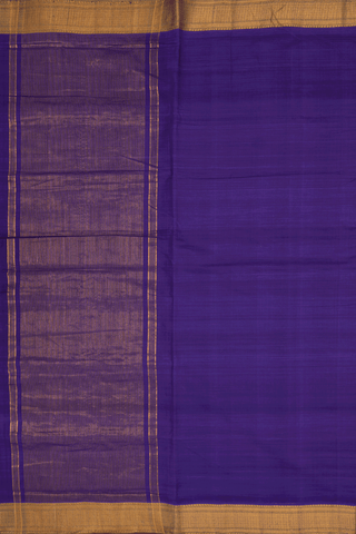 Contrast Zari Border Royal Purple Mangalagiri Cotton Saree