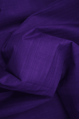 Contrast Zari Border Royal Purple Mangalagiri Cotton Saree