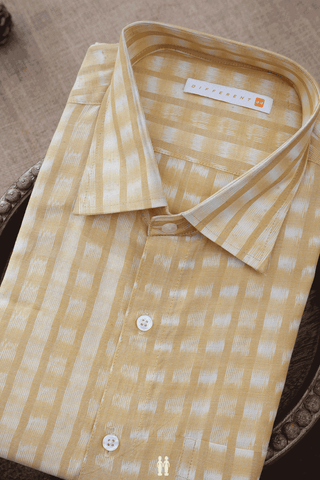 Assorted White And Yellow Set of 2 Size 44 Cotton Shirts