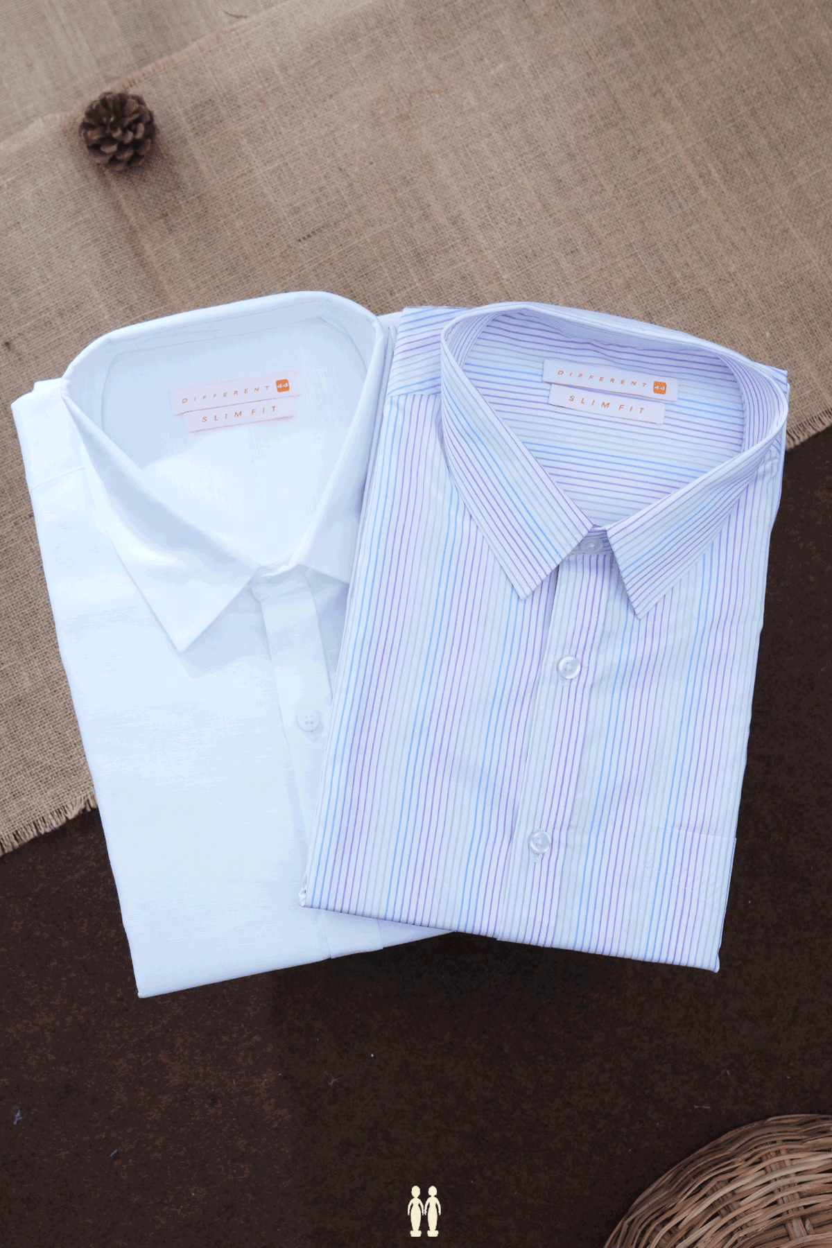 Assorted White Set of 2 Size 44 Cotton Shirts