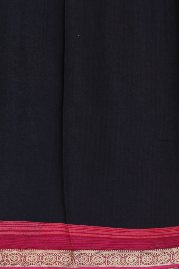 Crepe Saree In Black With Printed Design