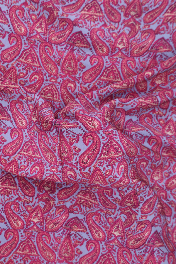 Crepe Saree In Grey With Paisley Design