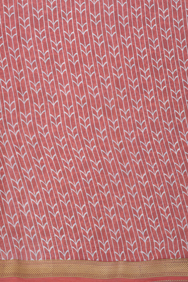 Crepe Saree In Ivory With Floral Design