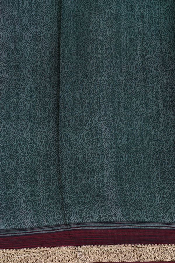 Crepe Saree In Maroon With Printed Design