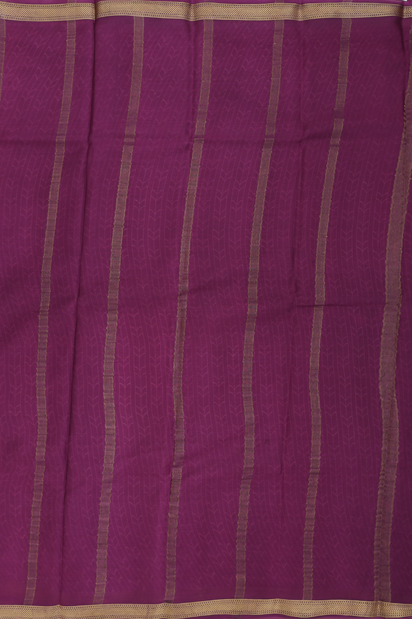 Crepe Saree In Mauve Pink With Floral Design