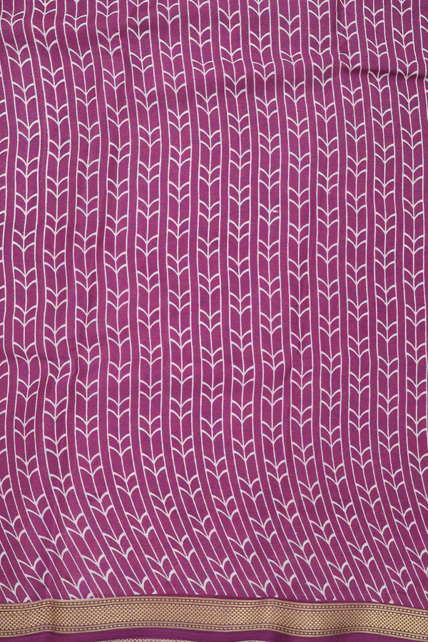 Crepe Saree In Mauve Pink With Floral Design