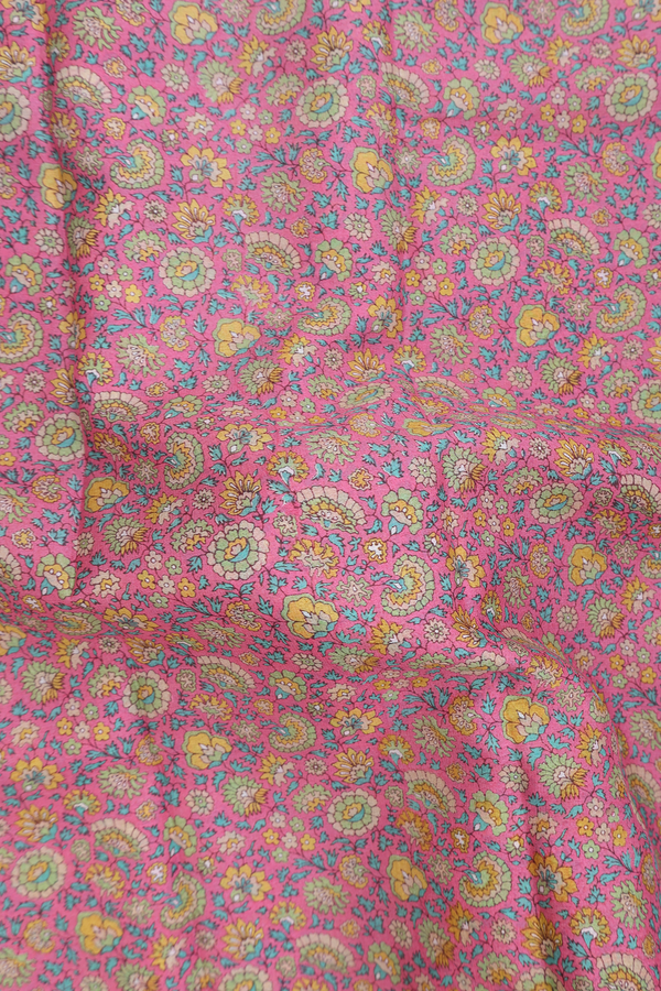 Crepe Saree In Mauve Pink With Floral Design