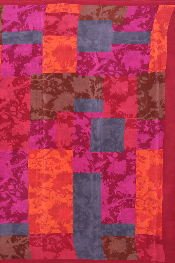 Crepe Saree In Multicolor With Allover Design