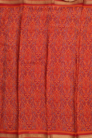 Crepe Saree In Multicolor With Allover Printed Design