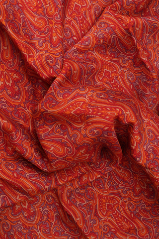 Crepe Saree In Multicolor With Allover Printed Design