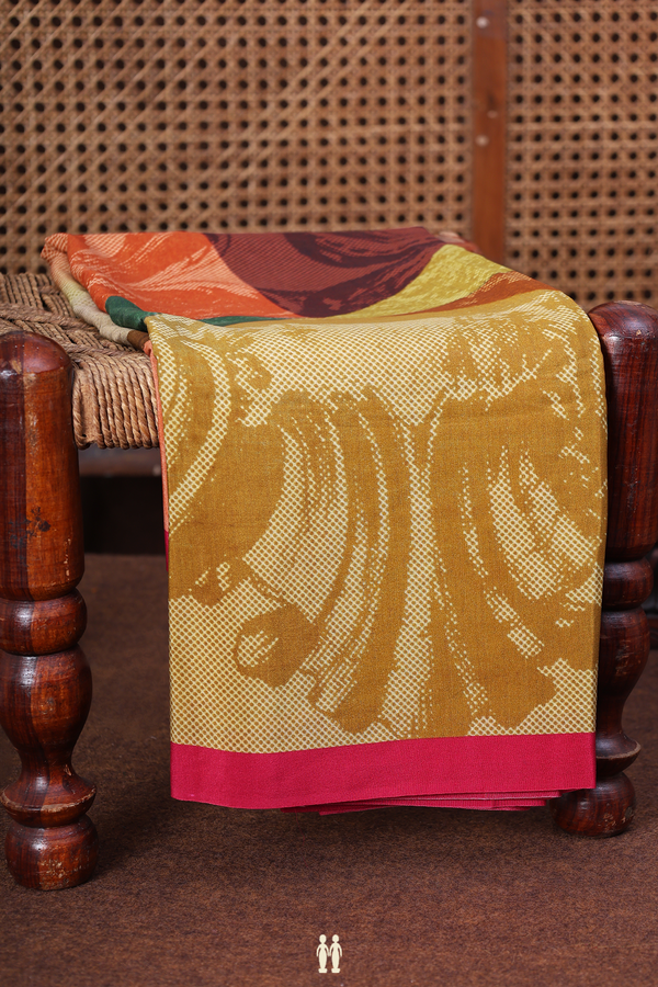 Crepe Saree In Multicolor With Printed Design