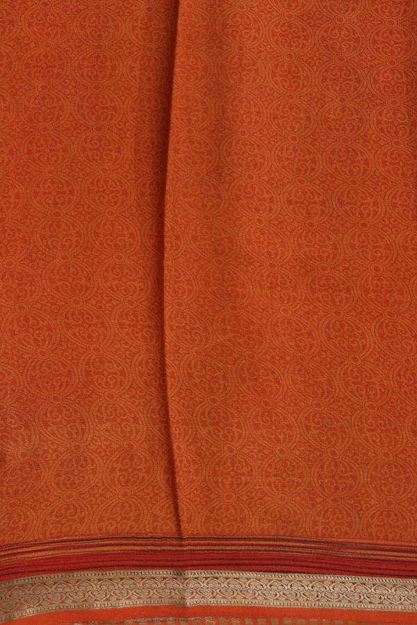 Crepe Saree In Red With Floral Printed Design