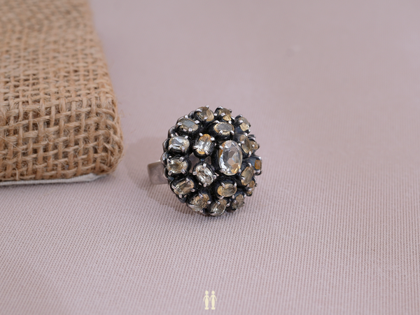 Oxidized Pure Silver Ring