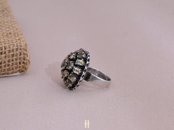 Oxidized Pure Silver Ring