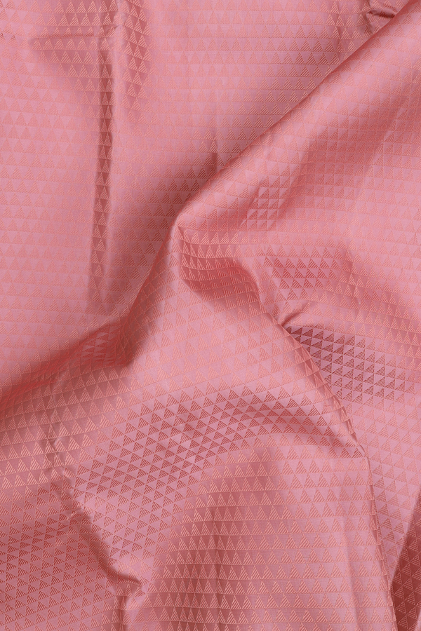 Kanchipuram Silk Saree In Pink With Jacquard Pattern