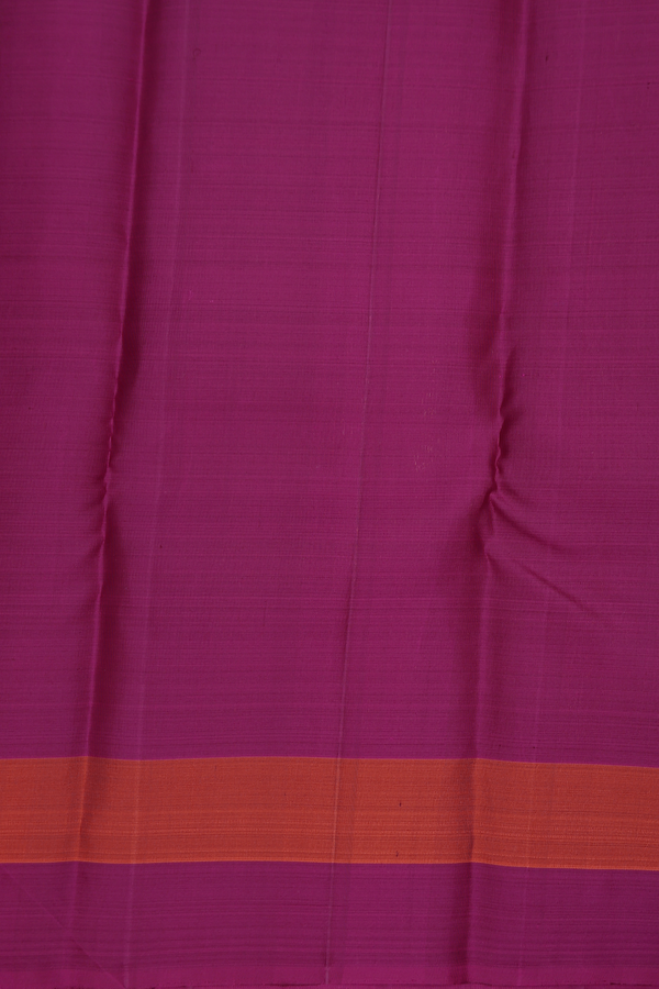 Kanchipuram Silk Saree In Dark Oak Brown With Stripes Design