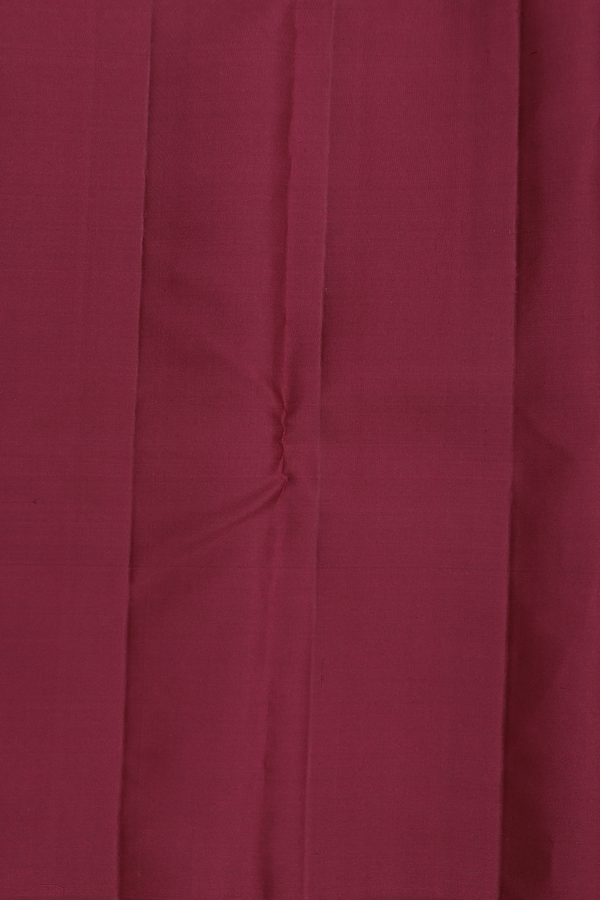 Kanchipuram Silk Saree In Berry Red With Mandala Design