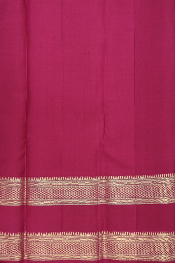 Kanchipuram Silk Saree In Purple With Peacock Buttas