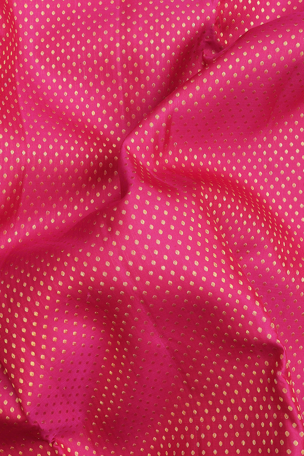 Kanchipuram Silk Saree In Dark Pink With Zari Buttis