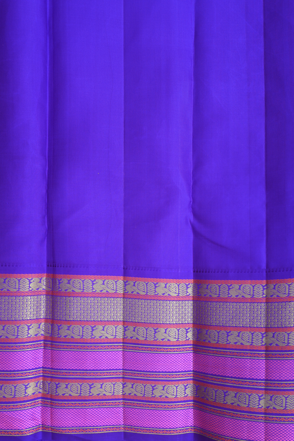 Kanchipuram Silk Saree In Pink With Peacock Buttas