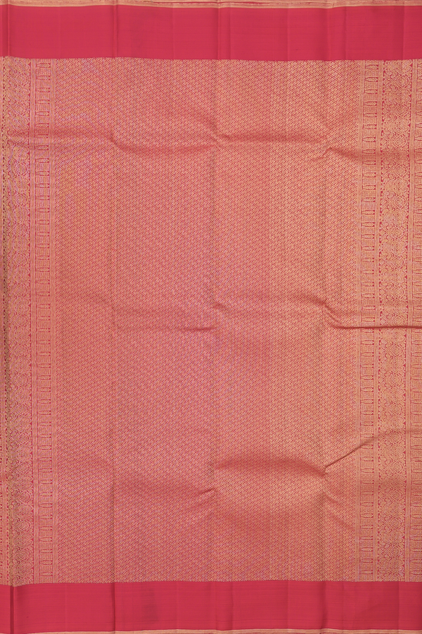 Kanchipuram Silk Saree In Crimson Red With Jacquard Pattern