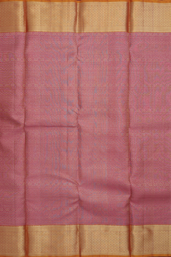 Kanchipuram Silk Saree In Orchid Pink With Brocade Design