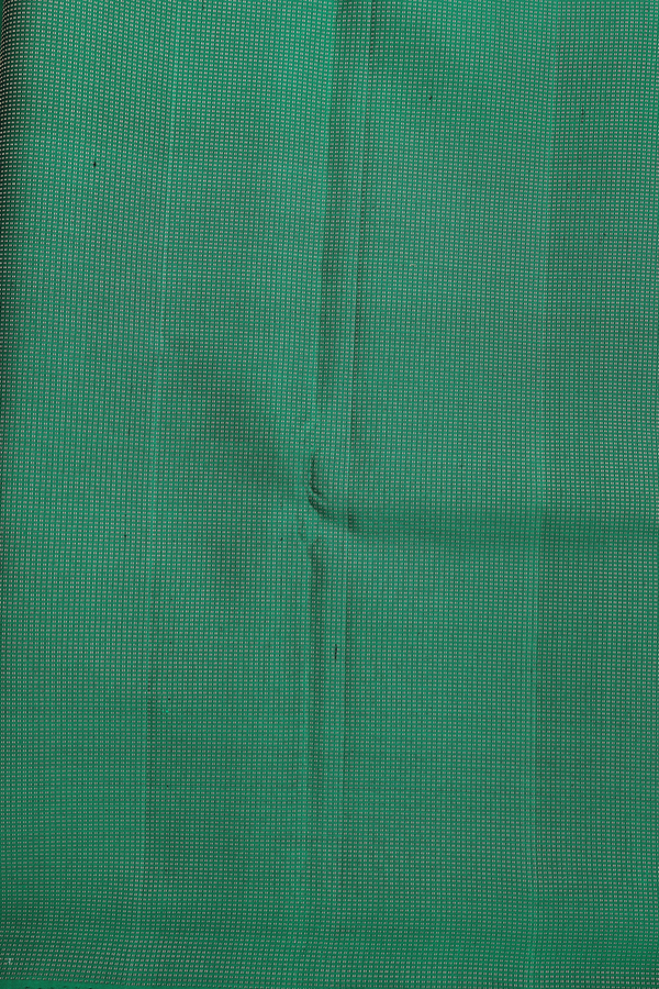 Kanchipuram Silk Saree Forest Green With Horse Buttas
