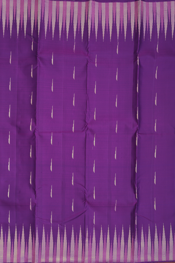 Kanchipuram Silk Saree Grape Purple With Malli Moggu Buttas