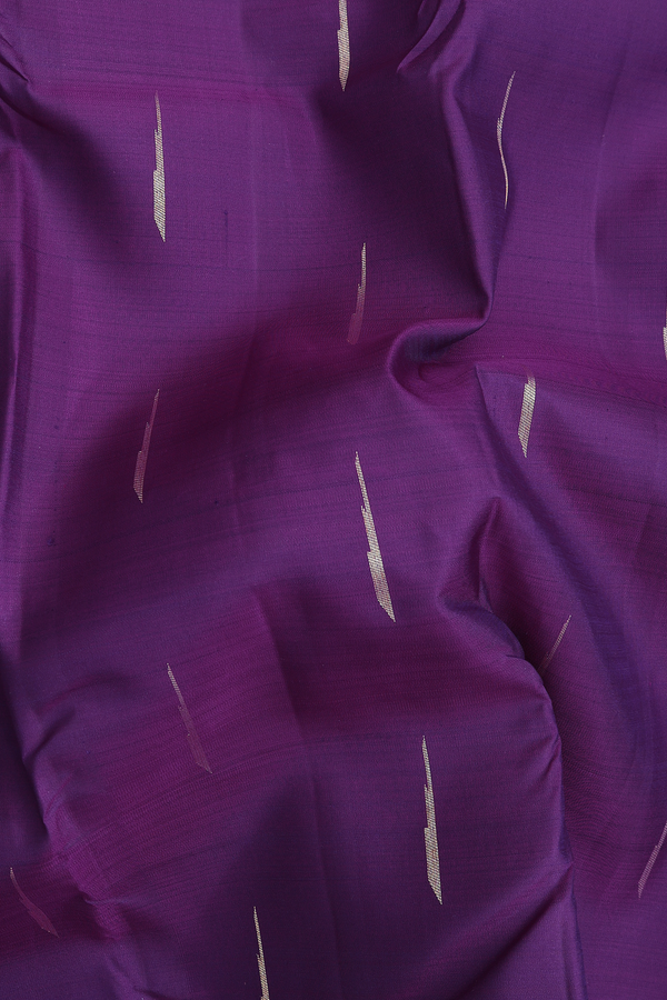 Kanchipuram Silk Saree Grape Purple With Malli Moggu Buttas