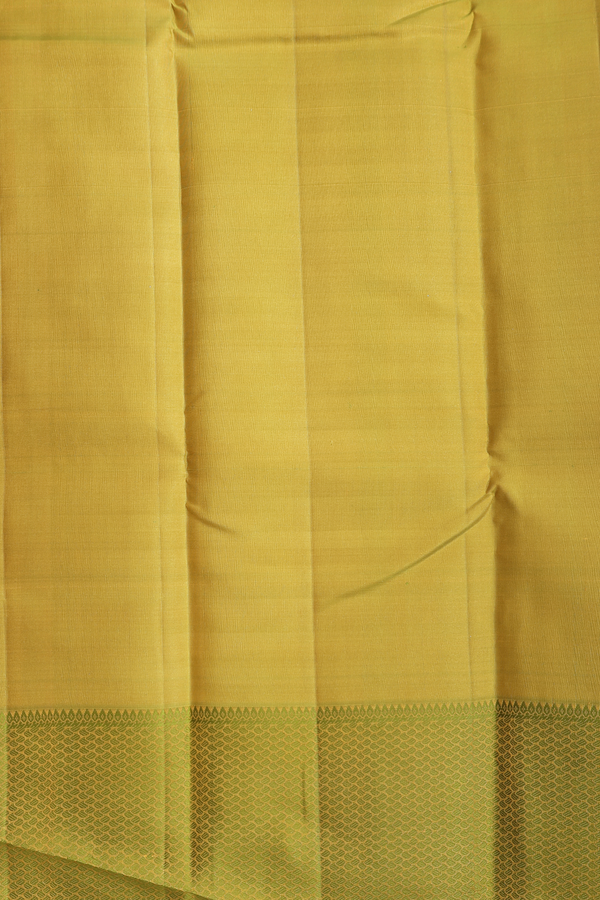 Kanchipuram Silk Saree In Dual Tone With Threadwork Buttas