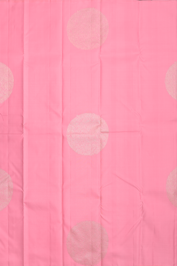 Kanchipuram Silk Saree In Pink With Mandala Design