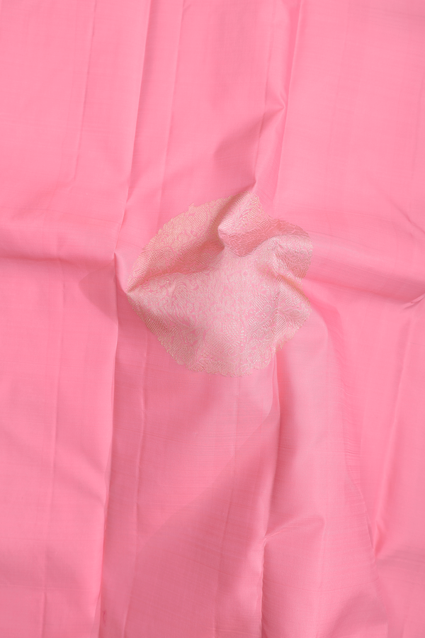 Kanchipuram Silk Saree In Pink With Mandala Design